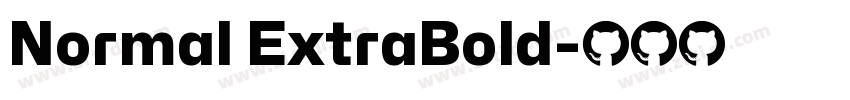 Normal ExtraBold字体转换